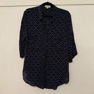 Anthropologie Cloth & Stone Half Sleeve Button Up Top